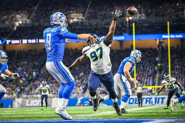 Seattle Seahawks defensive tackle Poona Ford (97) during an NFL