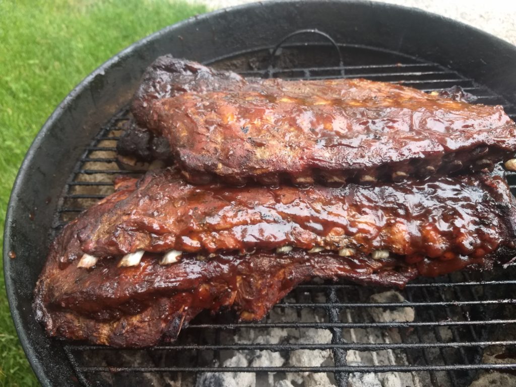 Grilled ribs and chick