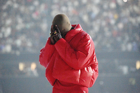 Kanye West is seen at ‘DONDA by Kanye West’ listening event at Mercedes-Benz