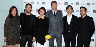 LONDON, ENGLAND - MAY 03: Caryn Mandabach, Paul Anderson, Helen McCrory, Steven Knight and Cillian Murphy attend the Premiere of BBC Two's drama "Peaky Blinders" episode one, series three at BFI Southbank on May 3, 2016 in London, England. (Photo by Anthony Harvey/Getty Images)