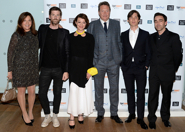 LONDON, ENGLAND - MAY 03: Caryn Mandabach, Paul Anderson, Helen McCrory, Steven Knight and Cillian Murphy attend the Premiere of BBC Two's drama "Peaky Blinders" episode one, series three at BFI Southbank on May 3, 2016 in London, England. (Photo by Anthony Harvey/Getty Images)