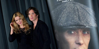Annabelle Wallis and Cillian Murphy arriving at a gala screening of Peaky Blinders at the BFI, London. (Photo by Ian West/PA Images via Getty Images)