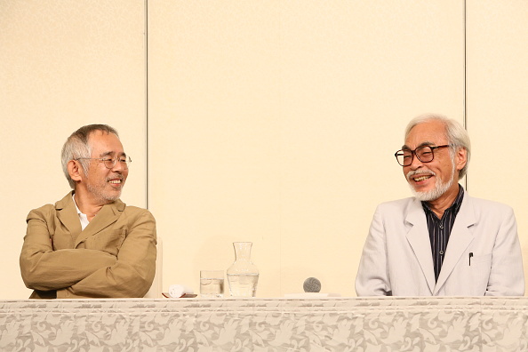 Studio Ghibli producer Toshio Suzuki and director Hayao Miyazaki