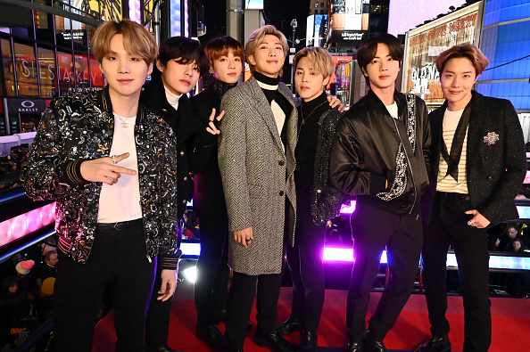 K-pop superstars BTS in New York attending the "Dick Clark's New Year's Rockin' Eve With Ryan Seacrest 2020."