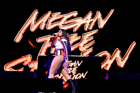 TikTok icon Megan Thee Stallion performs at the "EA Sports Bowl."