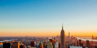 A view of the New York City skyline.