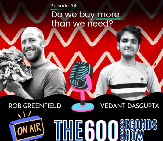 Rob Greenfield talks about how to live a sustainable life on "The 600 Seconds Show."