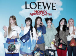 NMIXX at a promotional event for Studio Ghibli's "LOEWE X Howl's Moving Castle."