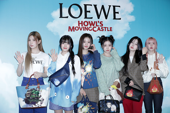 NMIXX at a promotional event for Studio Ghibli's "LOEWE X Howl's Moving Castle."