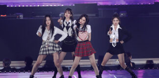aespa performing at the "12th Circle Music Chart Awards" ahead of the release of "My World."